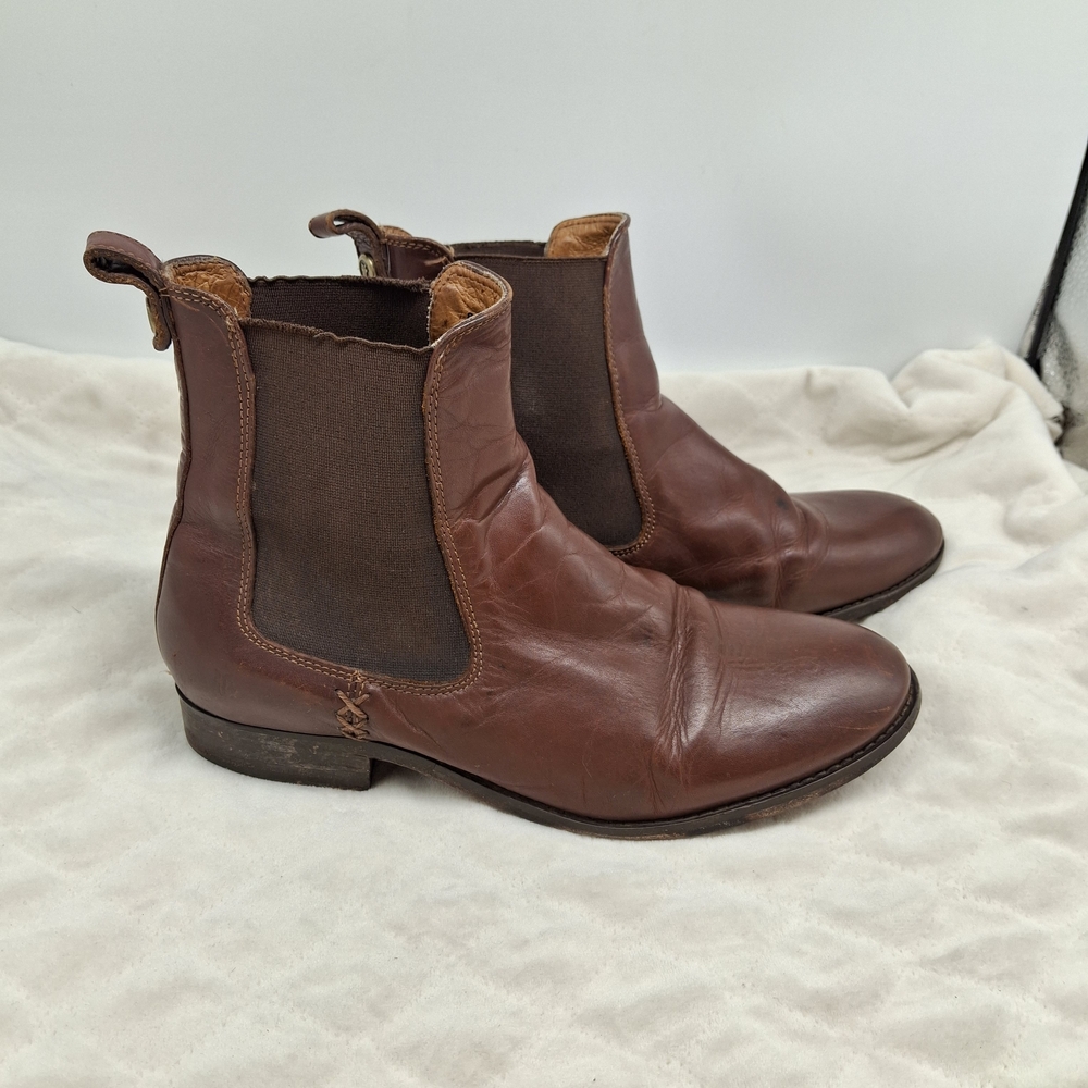 Brown Leather Chelsea Boots